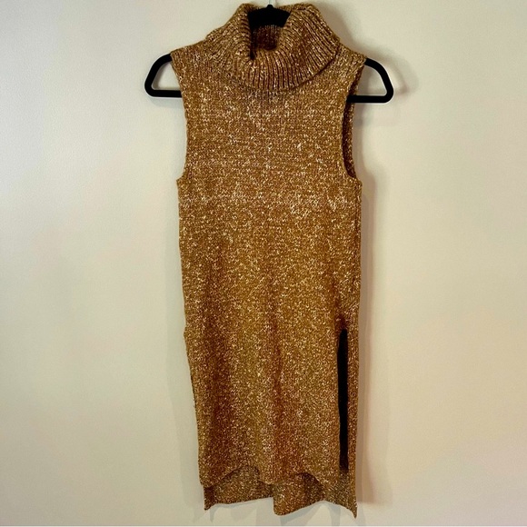 Anthropologie Turtleneck Sleeveless High Low Tunic Sweater | XS - Picture 3 of 10